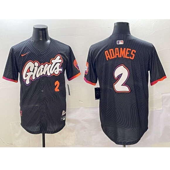 Mens Youths Kids Womens Willy Adames Stitched Black Jersey